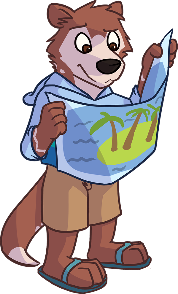 Otter with map